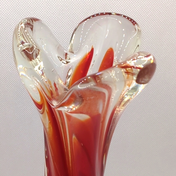 Vintage Art Glass Swing Bud Vase 1970's - Picture 2 of 6